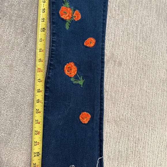 Mother Hustler Ankle Fray Embroidered Jeans - Picture 6 of 6